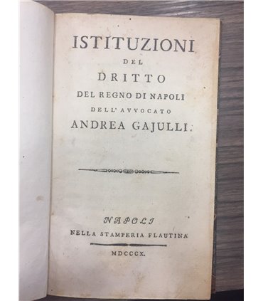 Istituzioni del diritto del Regno di Napoli