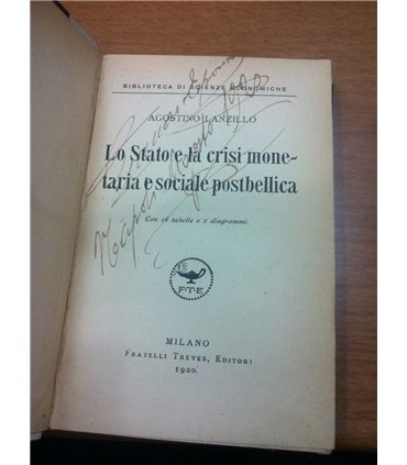 Lo Stato e la crisi monetaria e sociale postbellica