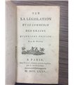 Sur la législation et le commerce des Grains