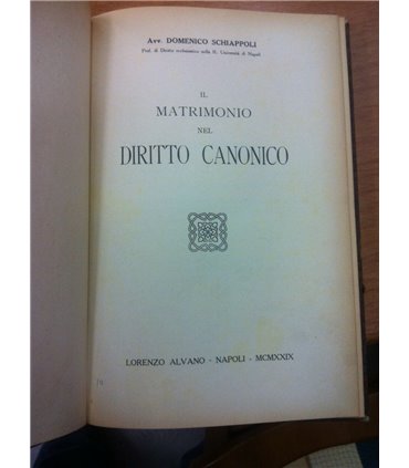 Il Matrimonio nel diritto canonico