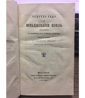 Scritti varj di Melchiorre Gioja
