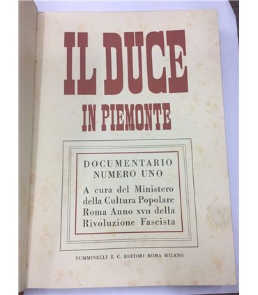 Il Duce in Piemonte