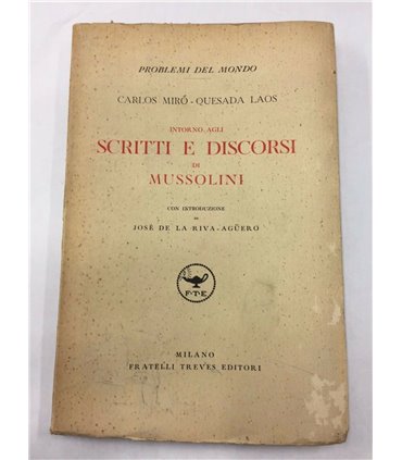 Intorno agli scritti e discorsi di Mussolini
