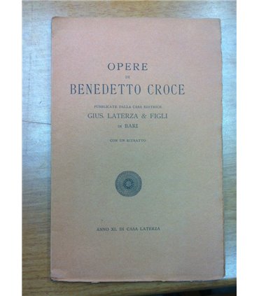 Opere di Benedetto Croce