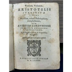 Tertium Volumen Aristoteli stagiratae