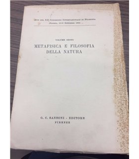 Metafisica e filosofia della natura