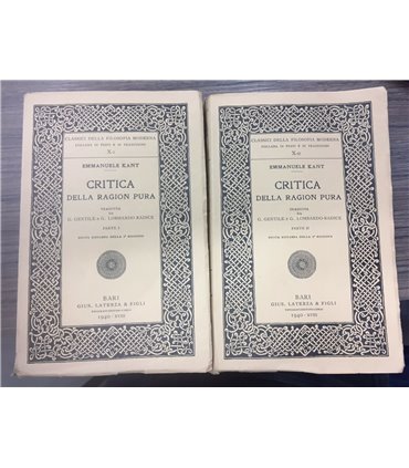 Critica della ragion pura. 2 voll