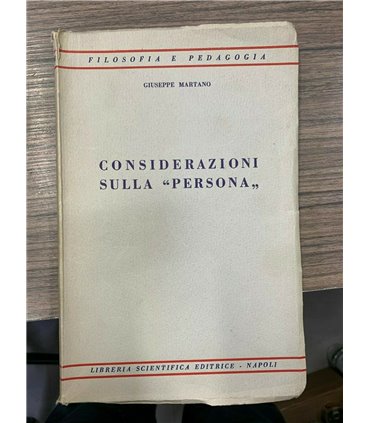 Considerazioni sulla "persona"