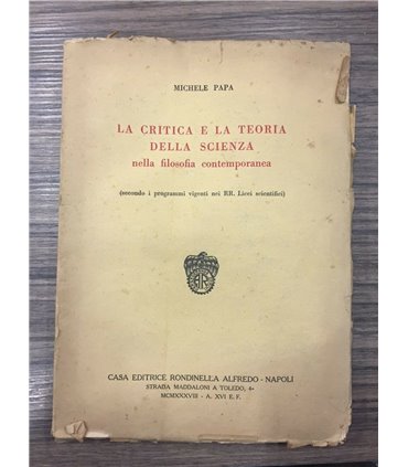 La critica e la teoria della scienza nella filosofia contemporanea