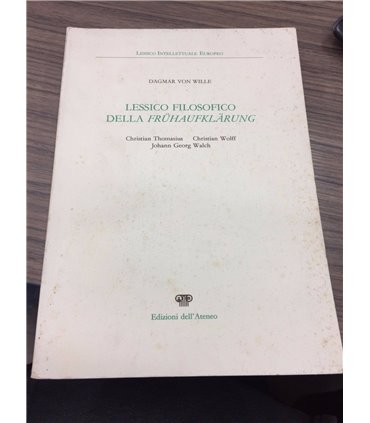 Lessico filosofico della Fruhaufklarung