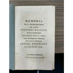 Memoria sulla riconvalescenza del signro Giovanni Malfatti