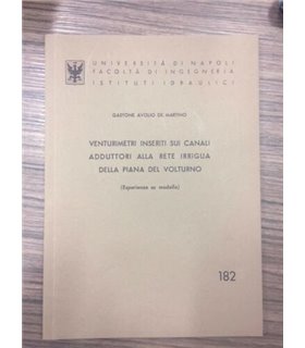 Venturimetri inseriti sui canali adduttori alla rete irrigua della piana del volturno