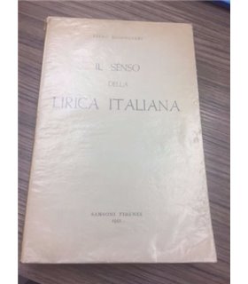 Il senso della lirica italiana e altri studi