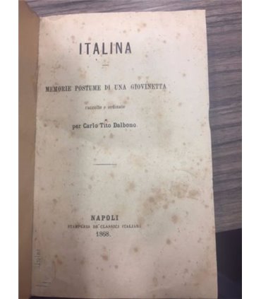 Italina. Memorie postume di una giovinetta