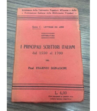 I principali scrittori italiani dal 1550 al 1700