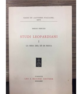 Studi leopardiani. I. La sera del dì di festa