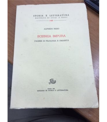 Scienza impura pagine di filologia e umanità