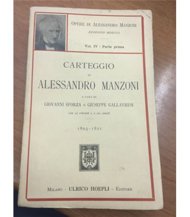 Carteggio di Alessandro Manzoni