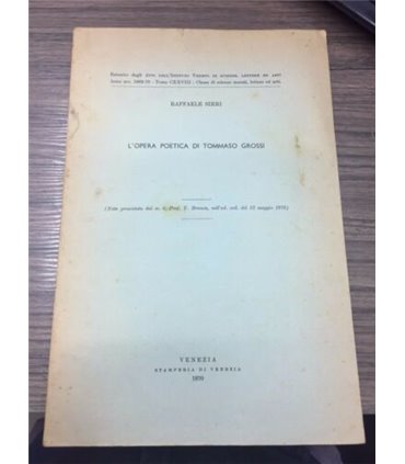 L'opera poetica di Tommaso Grossi
