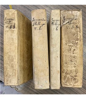Institutiones philosophicae ad studia theologica potissimum accomodata. 6 tomi in 4 volumi