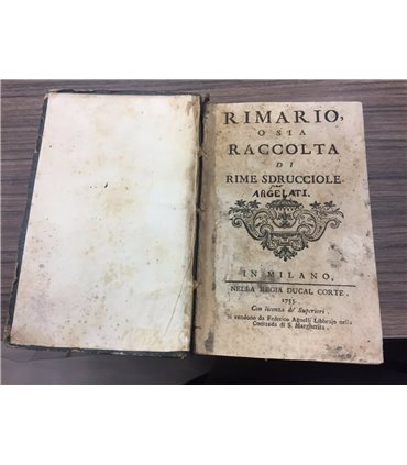 Rimario o sia raccolta di rime sdrucciole