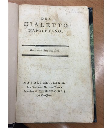 Del dialetto napoletano
