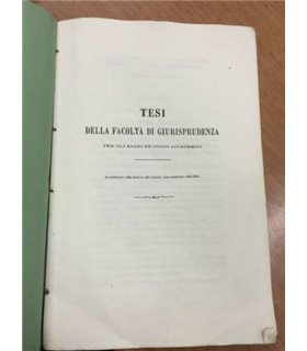 Tesi della Facoltà di giurisprudenza per gli esami de' gradi accademici