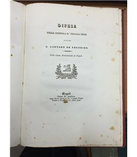 Difesa della signora D. Chiara Imar contro De Geronimo Gaetano