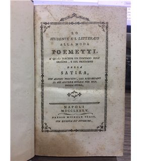 Lo studente è il letterato alla moda. Poemetti