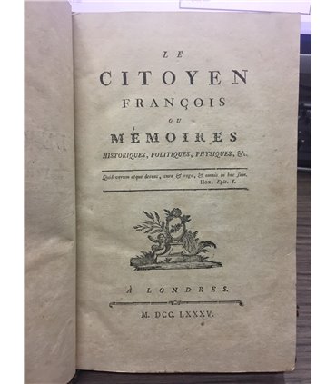 Le citoyen françois ou mémoires historiques, politiques, physiques, ecc