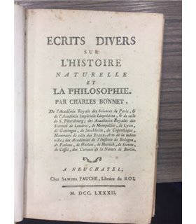 Escrits divers sur l'Histoire naturelle et la philosophie