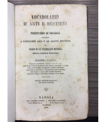 Vocabolario d'arti e mestieri