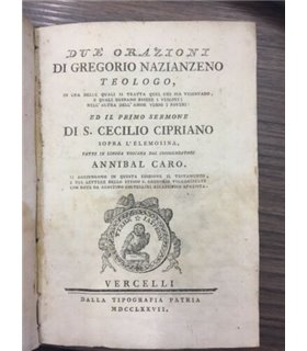 Due orazioni di Gregorio Nazianzeno teologo