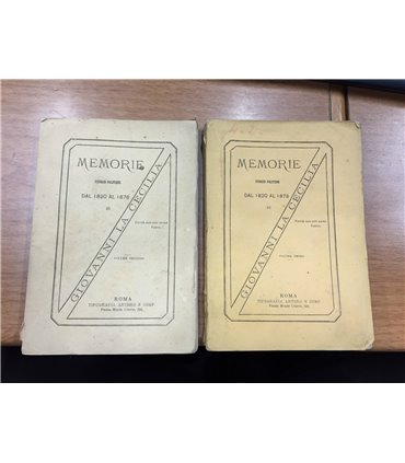Memorie storico-politiche dal 1820 al 1876. 2 voll
