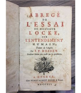 Abregè de l'essai del Monsieur Locke, sur l'entendement Humain