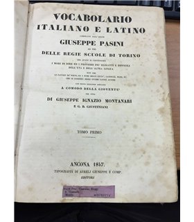 Vocabolario italiano e latino. Tomo Primo