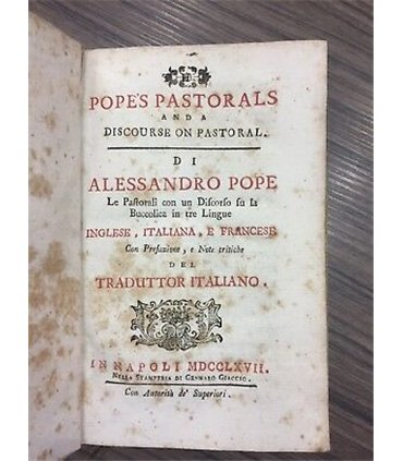 Pope's pastorals and a discourse on paroral