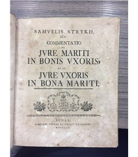 Commentatio de Jure Mariti in Bons vxoris, in bona Mariti
