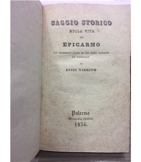 Saggio storico sulla vita di Epicarmo