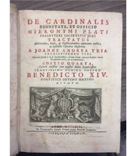 De Cardinalis dignitate, et officio Hieronymi Plati