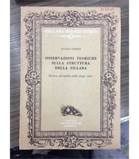 Osservazioni teoriche sulla struttura della sillaba