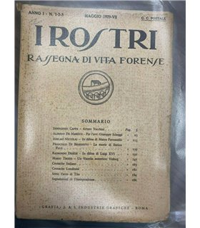 I Rostri. Anno I. N. 1-2-3. Maggio 1929