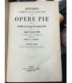Appendice al commentario delle disposizioni vigenti sulle opere pie