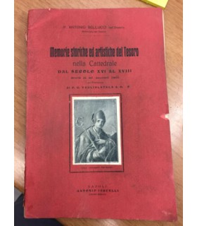 Memorie storiche ed artistiche del Tesoro nella Cattredale dal secolo XVI al XVIII