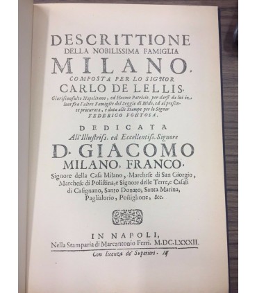 Descrittione della nobilissima famiglia Milano