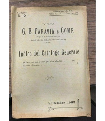 Indice del catalogo generale