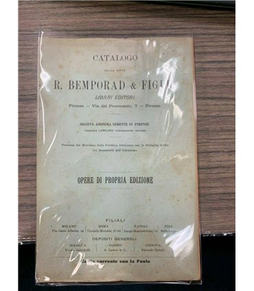 Catalogo della ditta R. Bemporad e Figlio librai editori