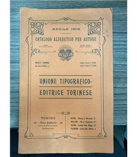 Catalogo alfabetico per autore. Aprile 1906