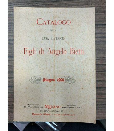 Catalogo della Casa editrice Figli di Angelo Bietti