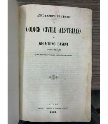 Annotazioni pratiche al codice civile austriaco
